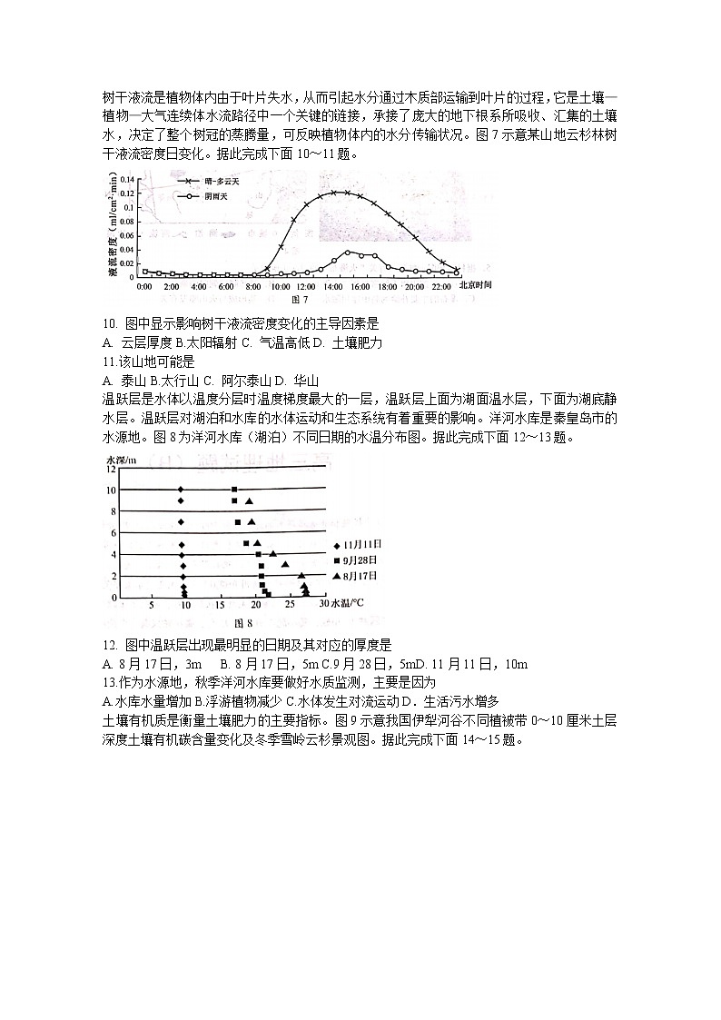 山东省菏泽市2023届高三地理上学期期中联考试题（B）（Word版附答案）第3页