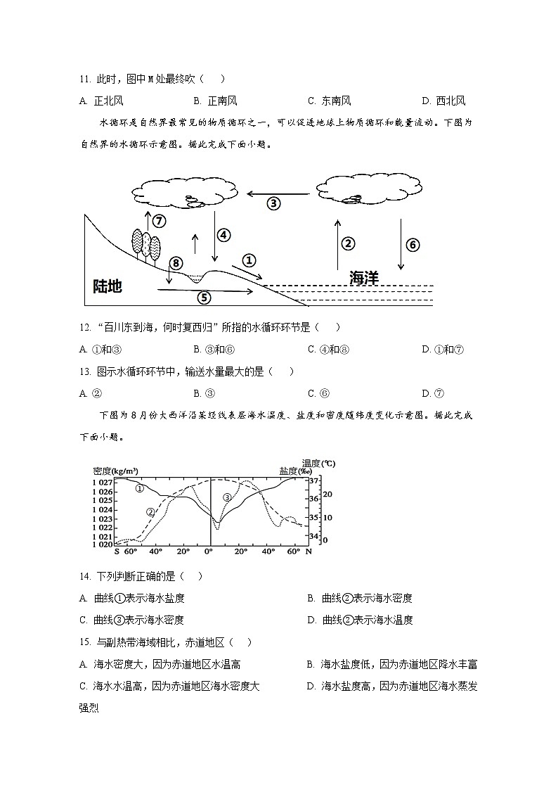 辽宁省县级重点高中联合体2022-2023学年高一地理上学期期中考试试题（Word版附答案）第3页