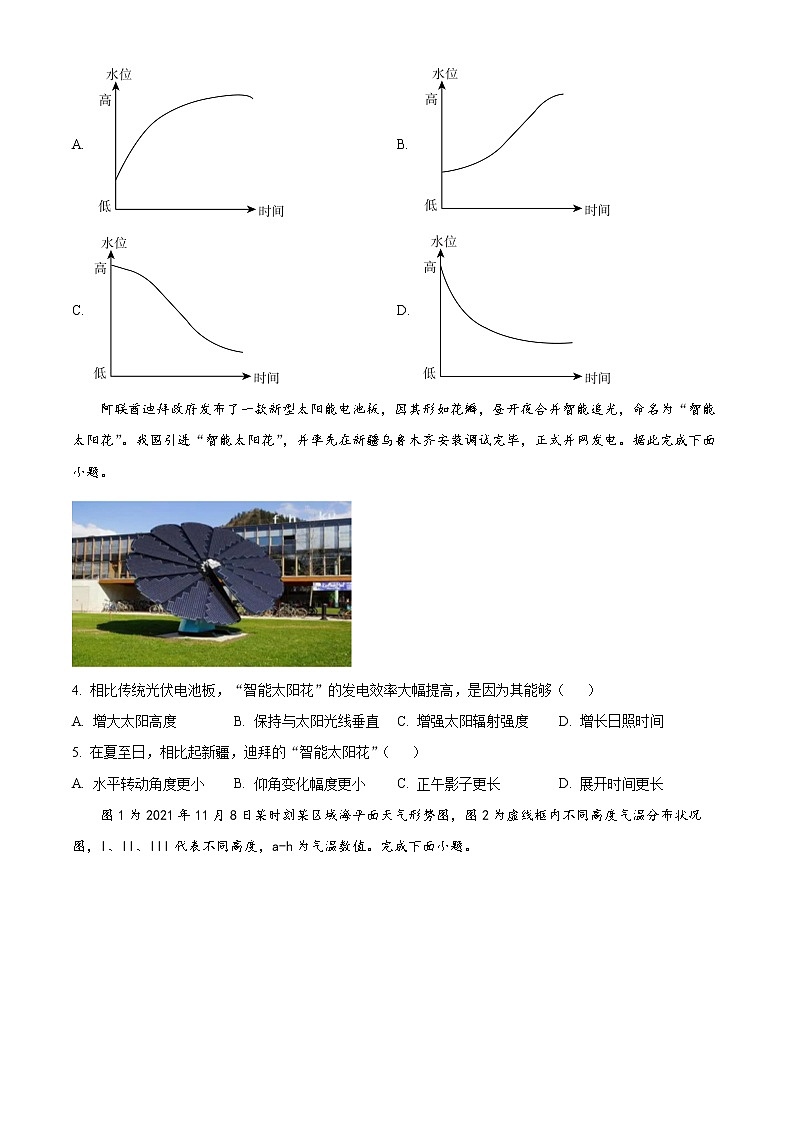 2023乌鲁木齐八中高三上学期第一次月考地理试题含解析02