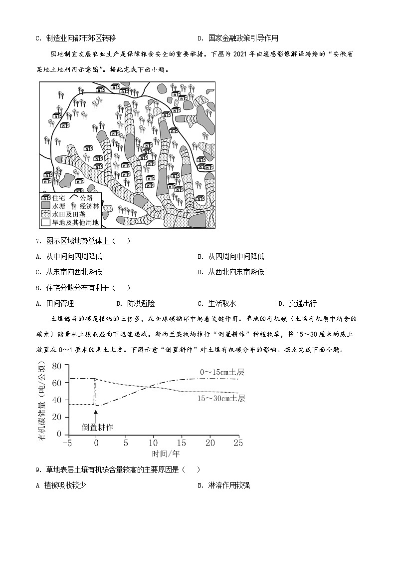 2022回族自治区银川一中高三二模地理试题含解析03