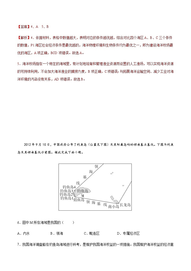 第四章 国土开发与保护（单元测试）-高一地理同步备课系列（中图版2019必修第二册）第3页