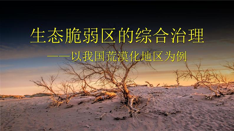 2.4 生态脆弱区的综合治理 课件01