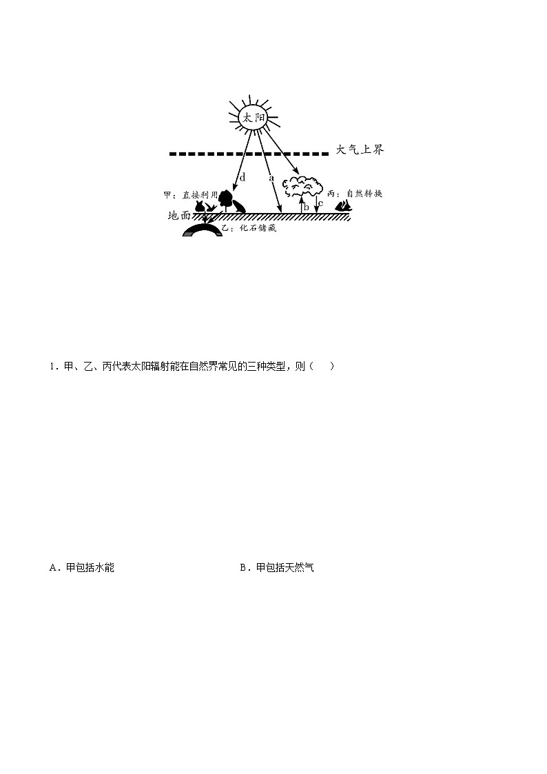 1.2 太阳对地球的影响（课时作业）-高一地理上册同步备课系列（湘教版2019必修第一册）02