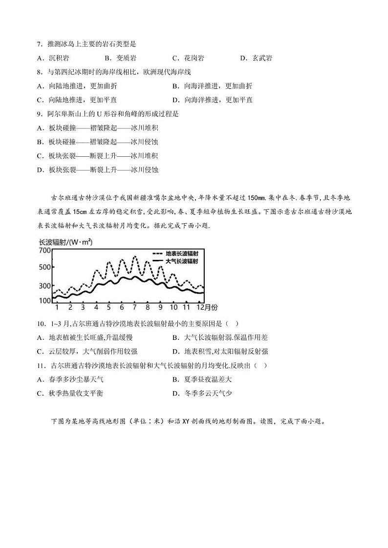 2023年山东省普通高等学校招生全国统一考试全真模拟试题 地理 PDF版03
