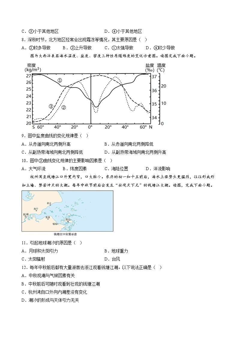 2022年12月山东省普通高中学业水平合格性考试地理仿真模拟试卷B（原卷版）第3页