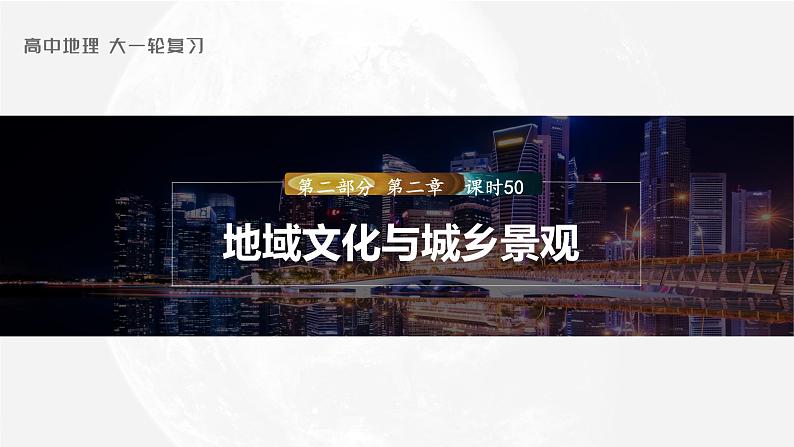 2023年高考地理一轮复习（新人教版） 第2部分 第2章 课时50　地域文化与城乡景观第1页