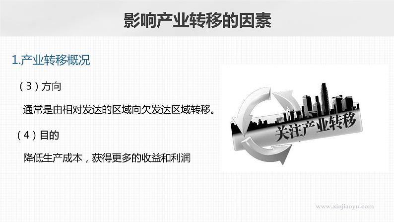 2023年高考地理一轮复习（新人教版） 第3部分 第4章 课时72产业转移 课件06