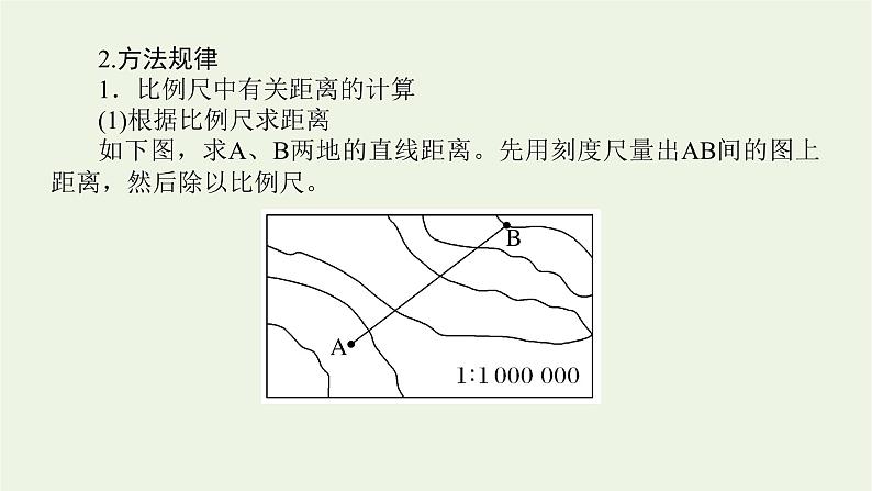 统考版2022届高考地理一轮复习第2讲第1课时地图三要素等高线地形图判读及地形剖面图课件第7页