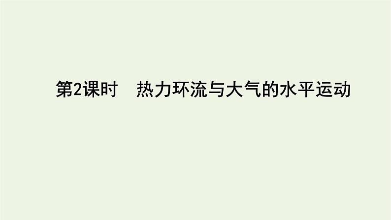 统考版2022届高考地理一轮复习第6讲冷热不均引起大气运动课件+学案01