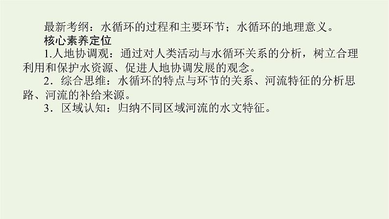 统考版2022届高考地理一轮复习第10讲自然界的水循环与陆地水体的补给课件第2页