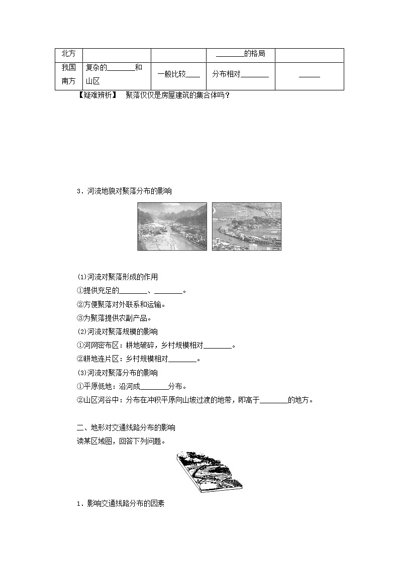 统考版2022届高考地理一轮复习第14讲地形对聚落及交通线路分布的影响学案第2页