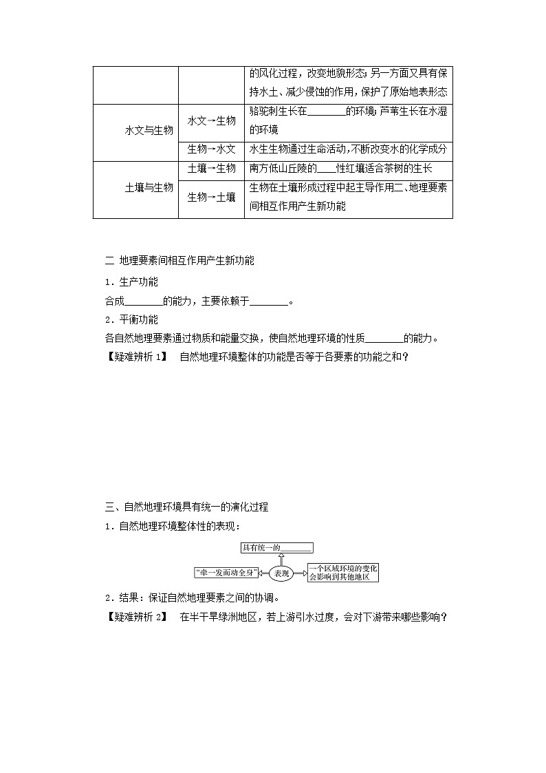 统考版2022届高考地理一轮复习第15讲自然地理环境的整体性学案第3页