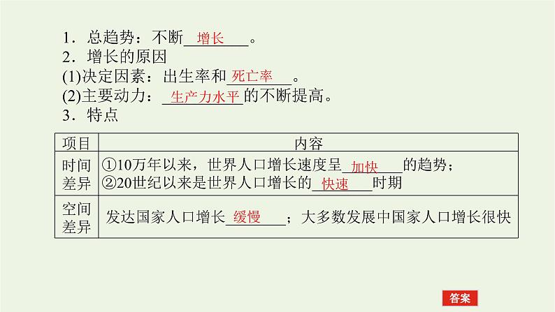 统考版2022届高考地理一轮复习第17讲人口的数量变化和人口的合理容量课件第8页