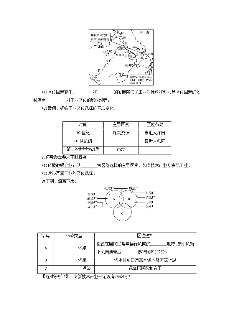 统考版2022届高考地理一轮复习第23讲工业的区位选择学案第3页