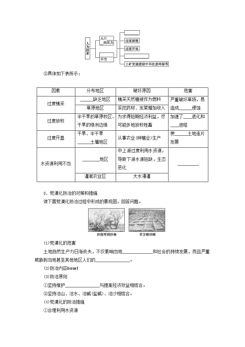 统考版2022届高考地理一轮复习第30讲荒漠化与水土流失学案第3页
