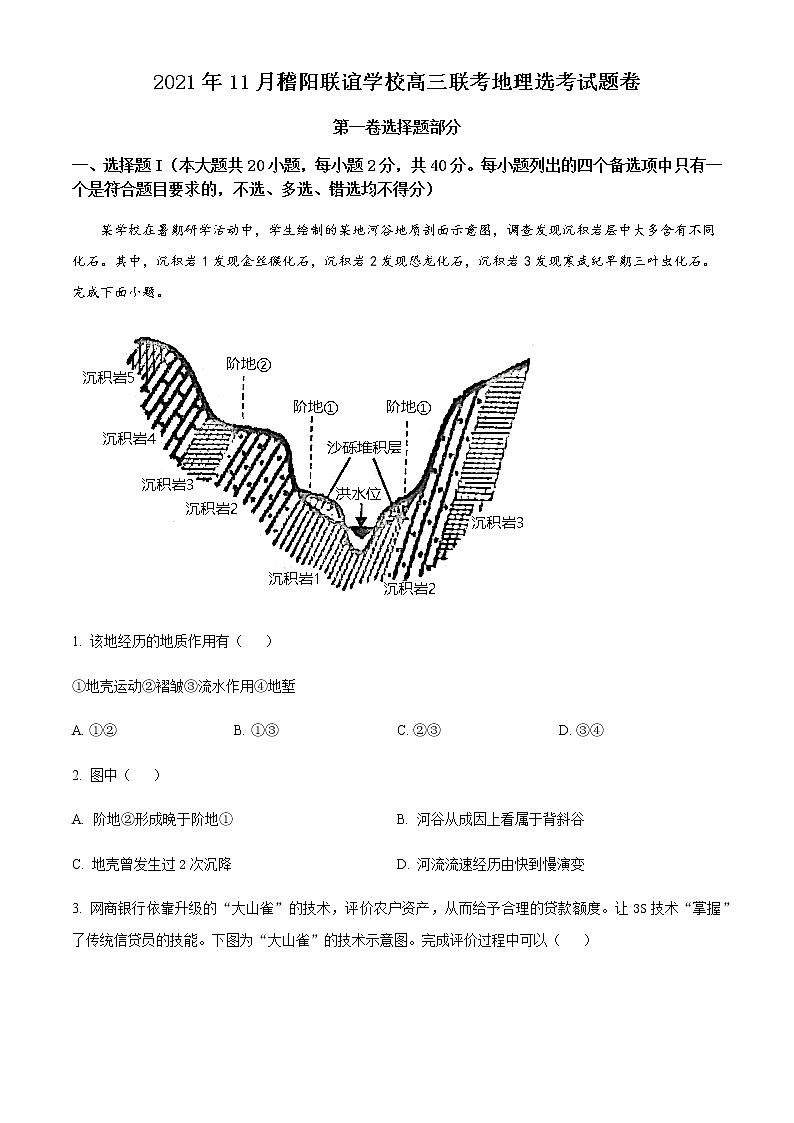 2021-2022学年浙江省稽阳联谊学校高三上学期11月联考 地理含答案第1页