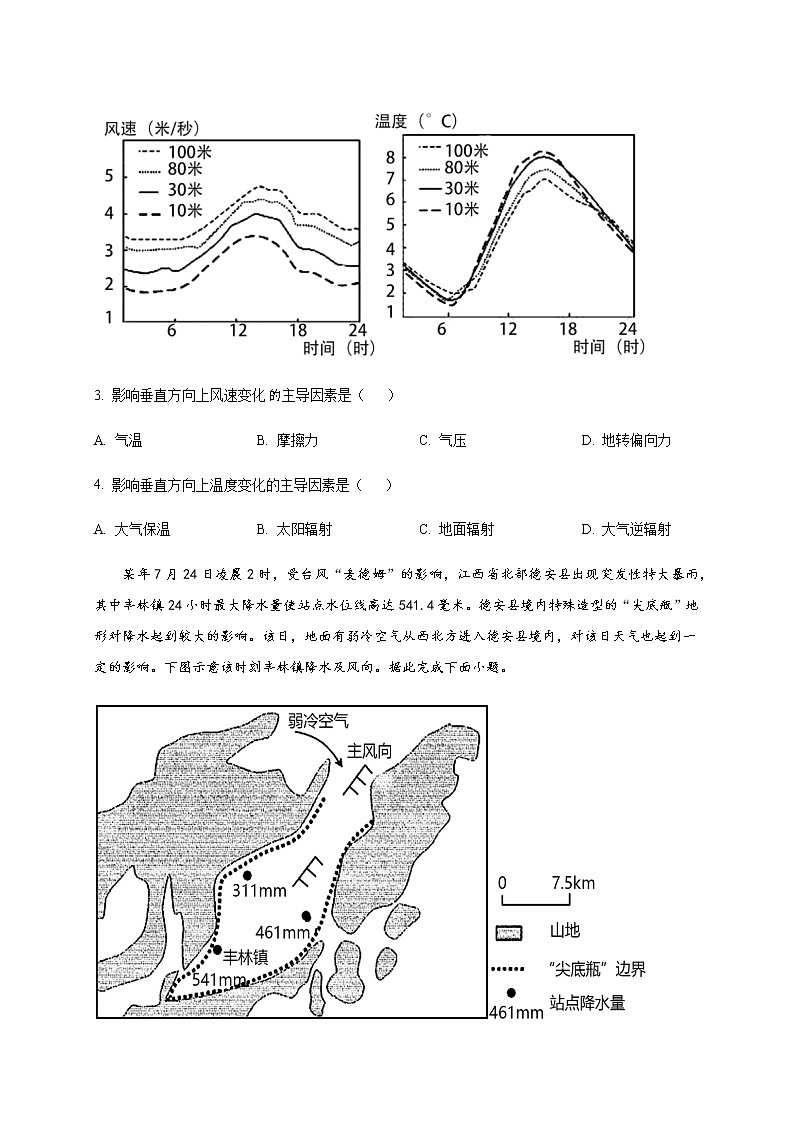 2022-2023学年江西省临川第一中学高三上学期第一次月考--地理含解析02