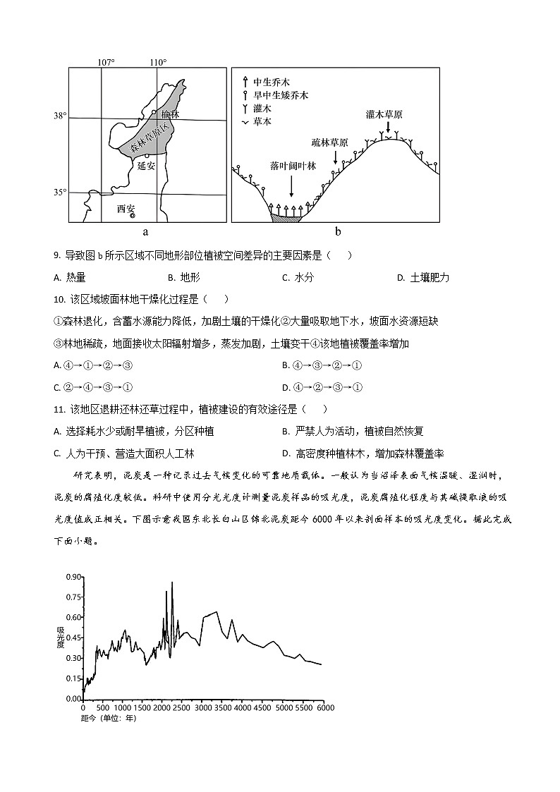 2023届河北省石家庄二中高三上学期9月开学考试-地理含答案03