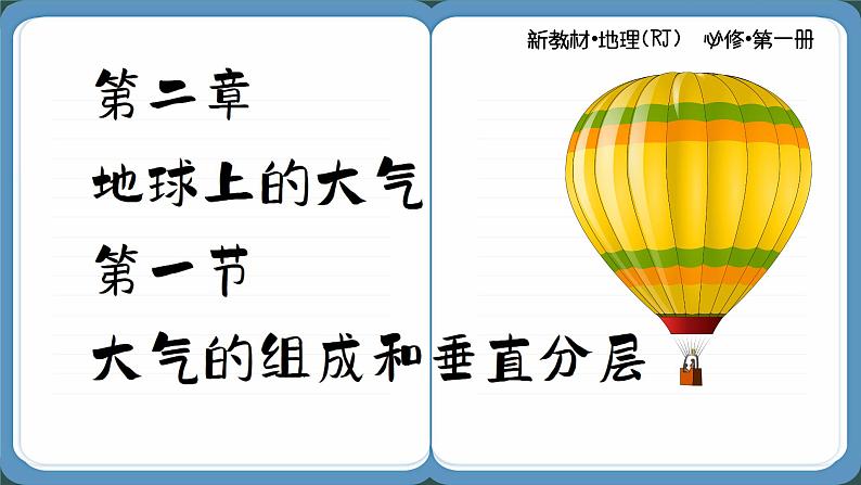 2.1 大气的组成和垂直分层 课件 人教版高中地理必修一01