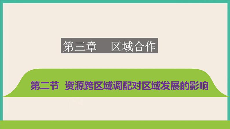 第三章  第二节  资源的跨区域调配对区域发展的影响 课件01