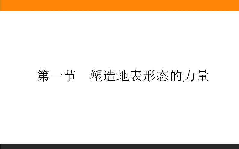 人教版 地理 选择性必修1（新教材）课件 第二章 第一节 塑造地表形态的力量第1页