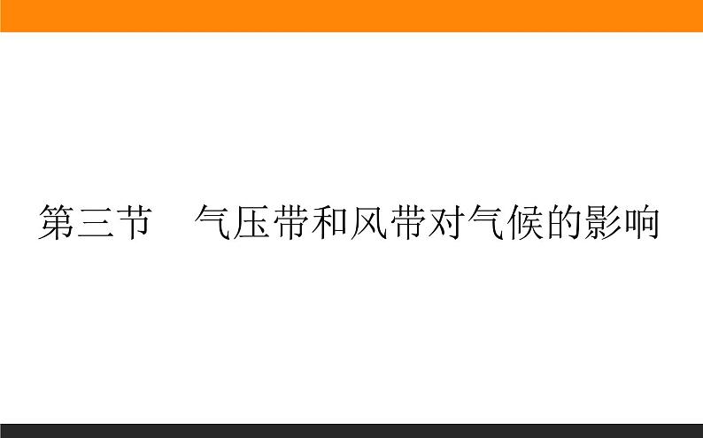 人教版 地理 选择性必修1（新教材）课件 第三章 第三节 气压带和风带对气候的影响第1页