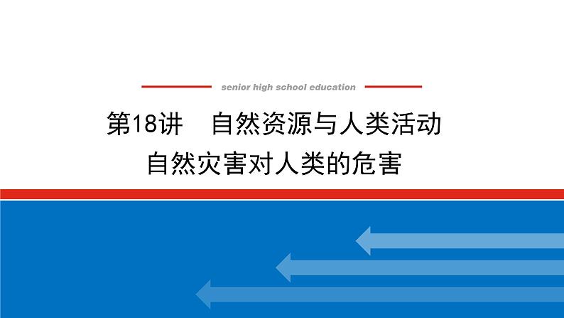 2023统考版高中地理全程复习课件：第18讲 自然资源与人类活动 自然灾害对人类的危害第1页