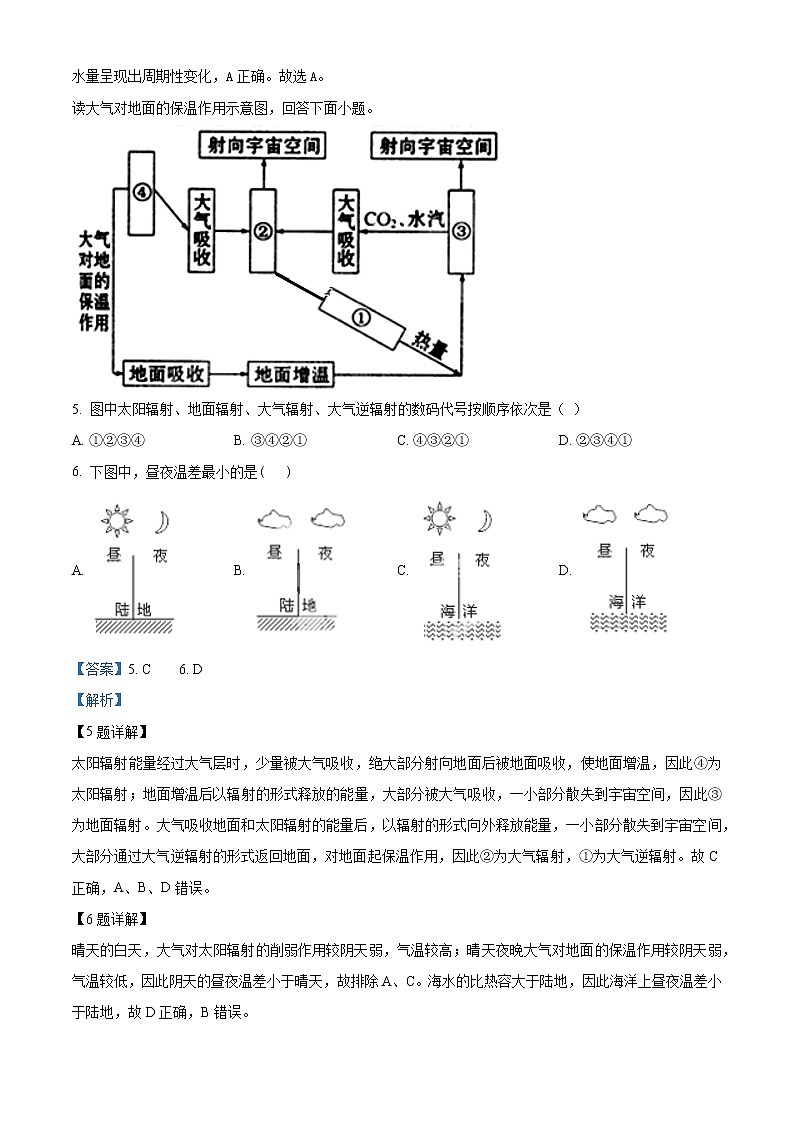 2022重庆市沙坪坝实验中学校高一上学期期末地理试题含解析03