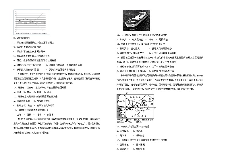 2023届高考地理一轮单元训练 第十四单元 区域自然资源综合开发（B卷）第2页