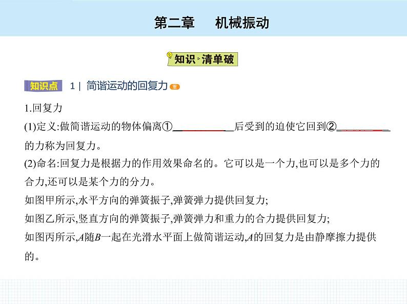 高中物理 选择性必修1 第二章 3 简谐运动的回复力和能量课件PPT第3页