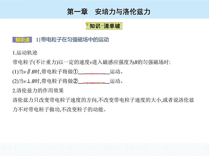 高中物理 选择性必修2 第一章 3 带电粒子在匀强磁场中的运动课件PPT03