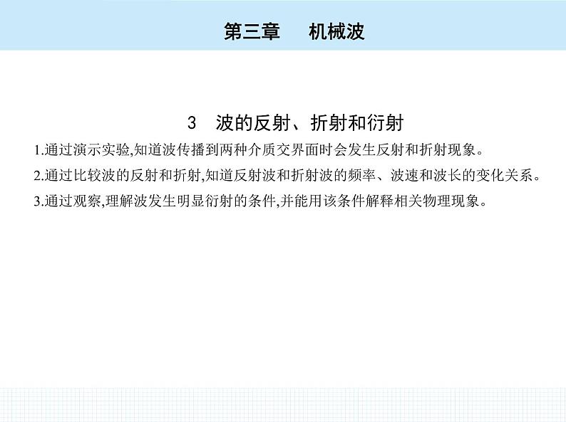 高中物理 选择性必修1 第三章 3 波的反射、折射和衍射课件PPT02