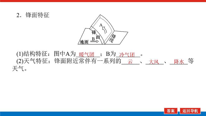 2023统考版高中地理复习课件：第一部分 第三章 第7讲 常见天气系统第8页