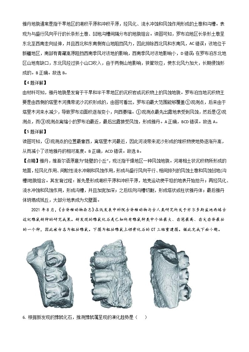 2022临沂一中高一下学期开学考试地理试题含解析03