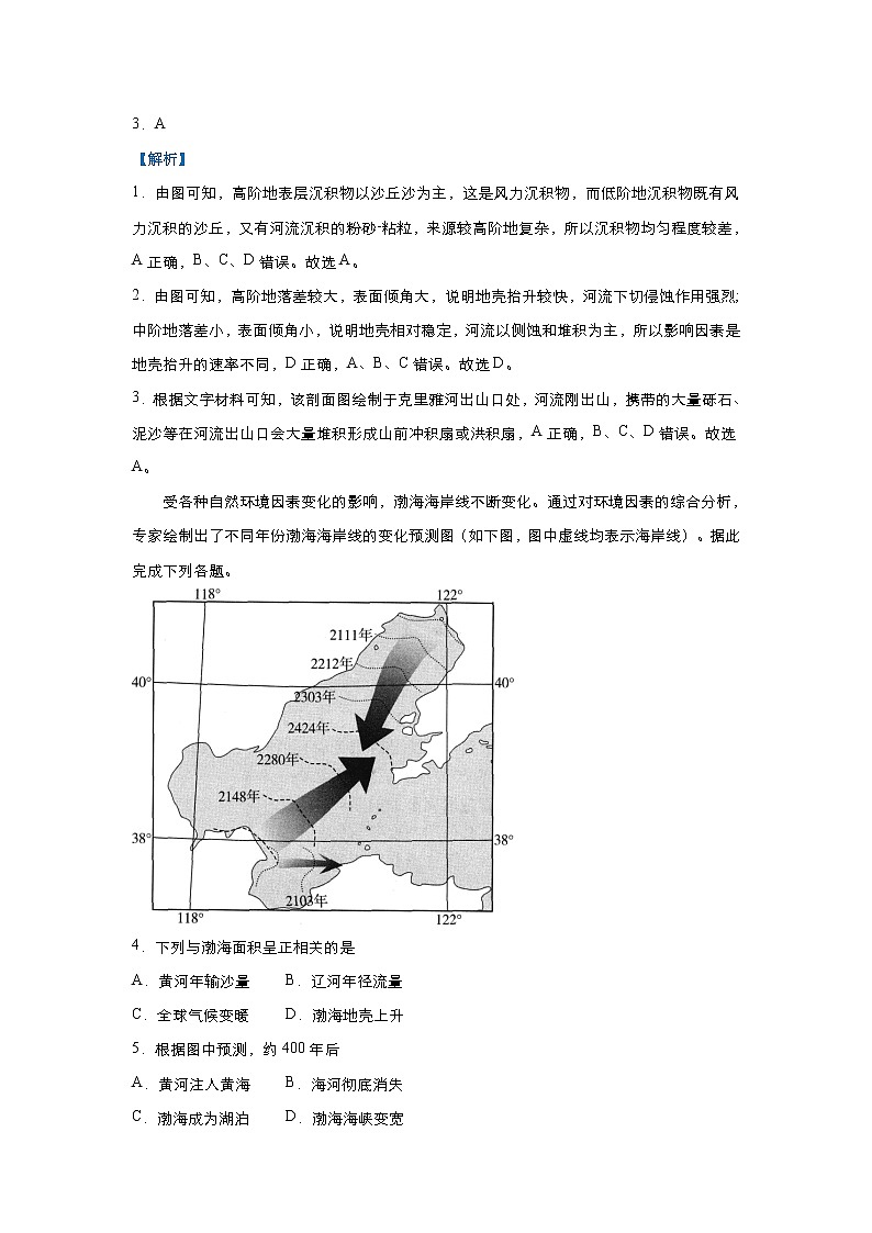 新高中地理高考 （新高考）2021届小题必练8 常见地貌类型 教师版03