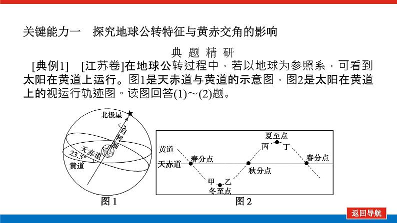 2023新教材高中地理复习课件：第5讲第1课时 地球公转的基本特征与昼夜长短变化第4页