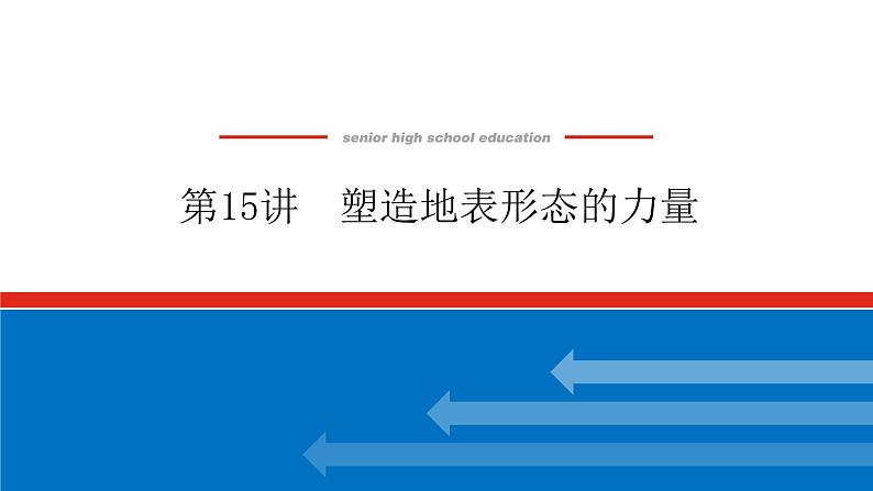 2023新教材高中地理复习课件：第15讲 塑造地表形态的力量01