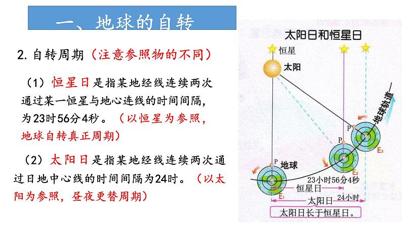 1.1 地球的自转和公转（课件）-2022-2023学年高二地理同步精品课堂（中图版2019选择性必修1）07