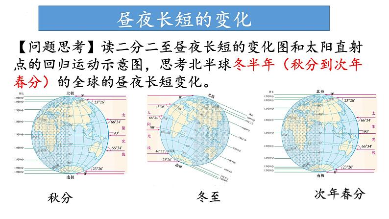 1.2.2 地球公转的地理意义（昼夜长短变化与四季五带）（课件）-2022-2023学年高二地理同步精品课堂（中图版2019选择性必修1）08