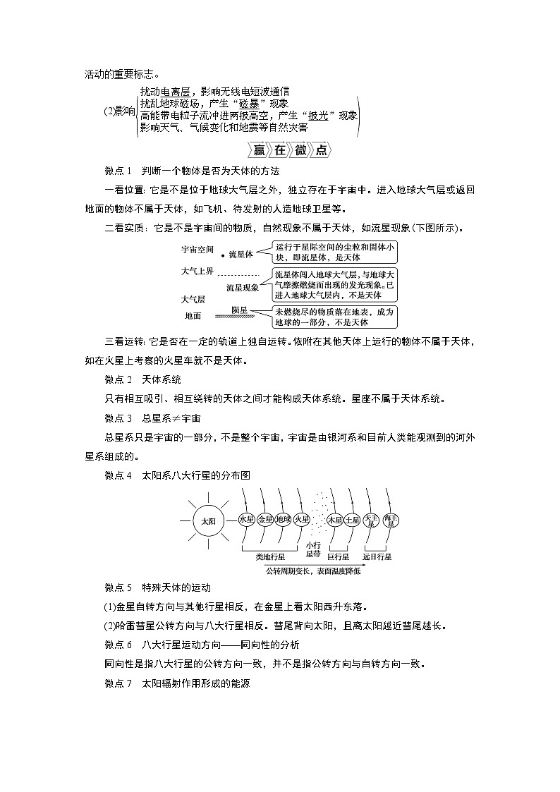 新高中地理高考2021年高考地理一轮复习 第3讲　地球的宇宙环境、太阳对地球的影响和地球的圈层结构 试卷03