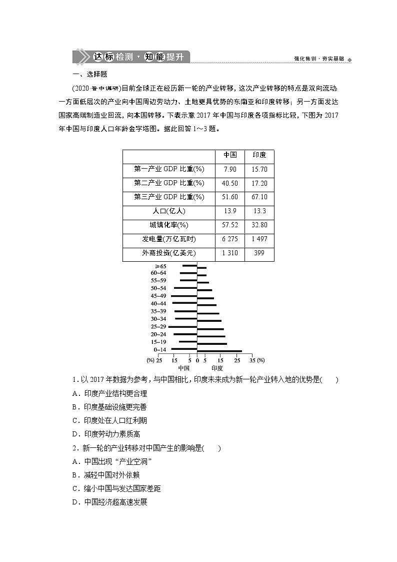 新高中地理高考2021年高考地理一轮复习 第34讲　达标检测知能提升第1页