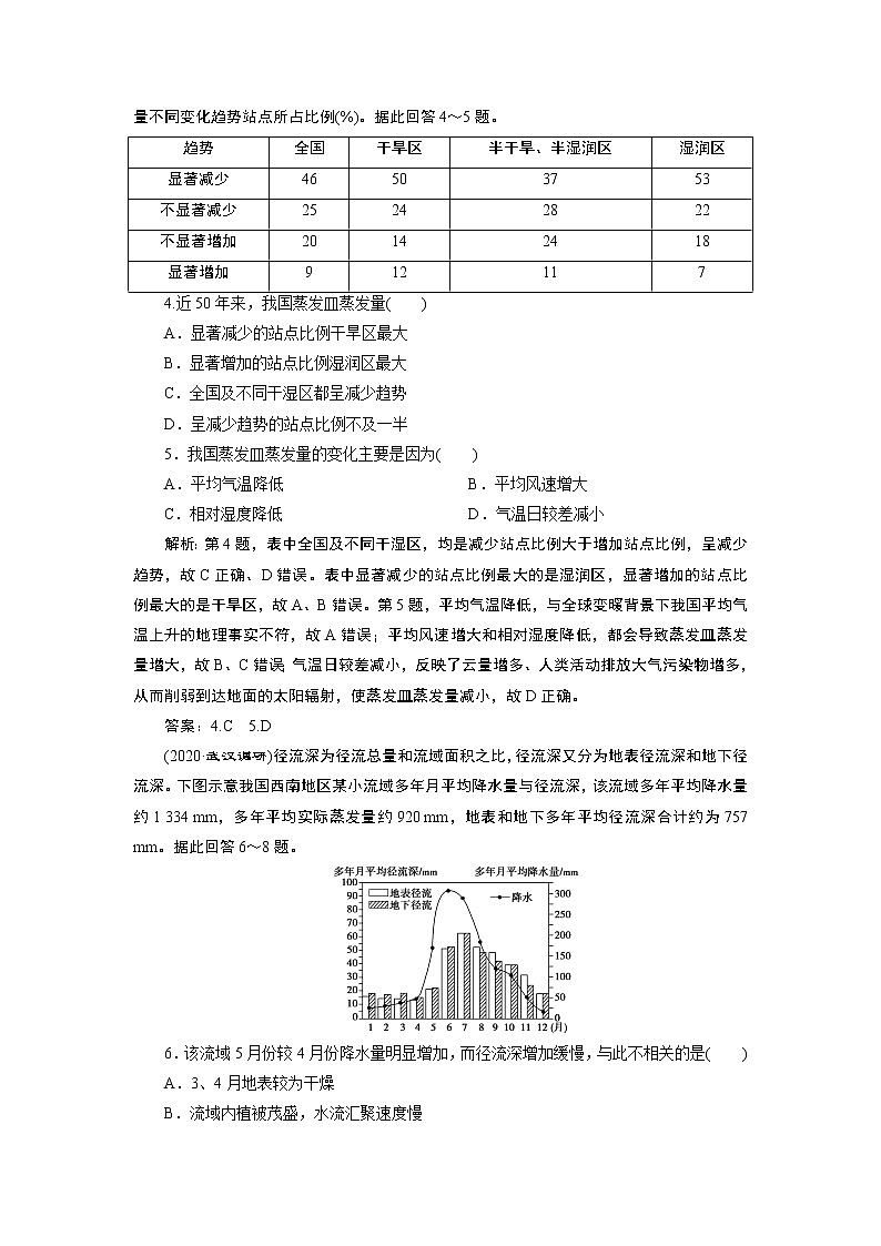 新高中地理高考2021年高考地理一轮复习 第38讲　达标检测知能提升第2页