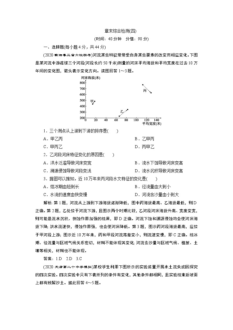 新高中地理高考2021年高考地理一轮复习 章末综合检测(四)第1页