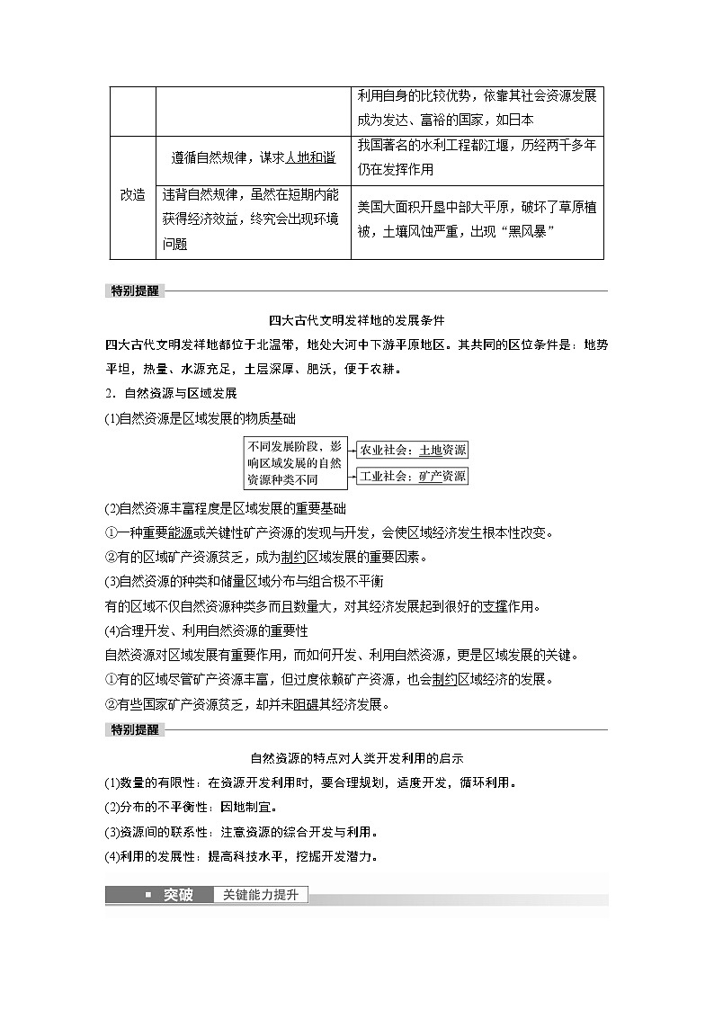 新高中地理高考2023年高考地理一轮复习（新人教版） 第3部分 第2章 课时65　区域发展的自然环境基础02