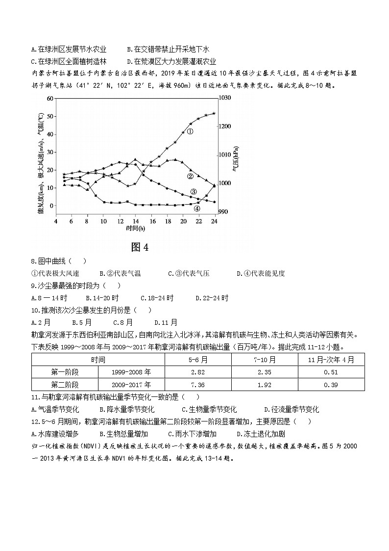 2023大连滨城联盟高三上学期期中（‖）考试地理含解析第3页