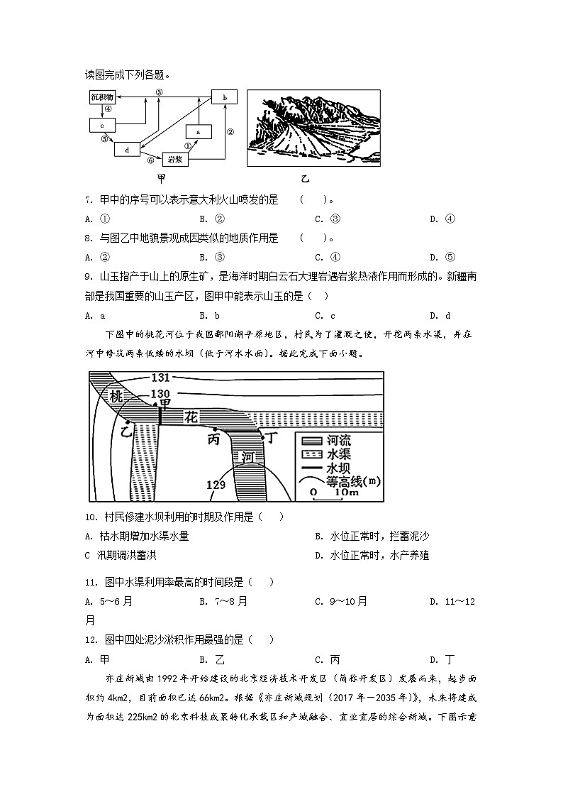 2022济南莱芜凤城高级中学高二上学期期中考试地理试题含解析03