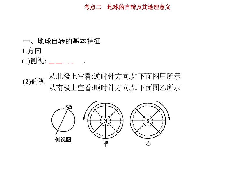 新高中地理高考第2单元 第2讲 地球的自转及其地理意义 课件练习题03