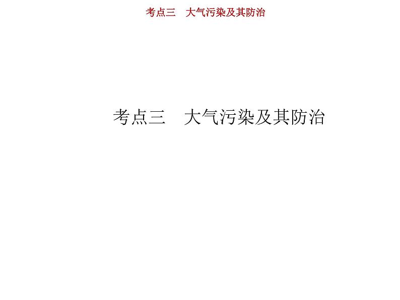 新高中地理高考第15单元 第3讲 大气污染及其防治 课件练习题第1页