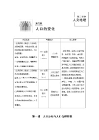 新高中地理高考第6章 第1讲 人口分布与人口合理容量 学案