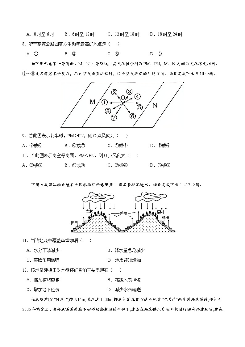 【期末模拟试卷】人教版(2019)地理必修第一册——期末备考测试卷0203